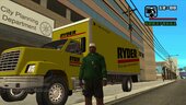 1993 Ford F-700 RYDER yellow rental truck 90s